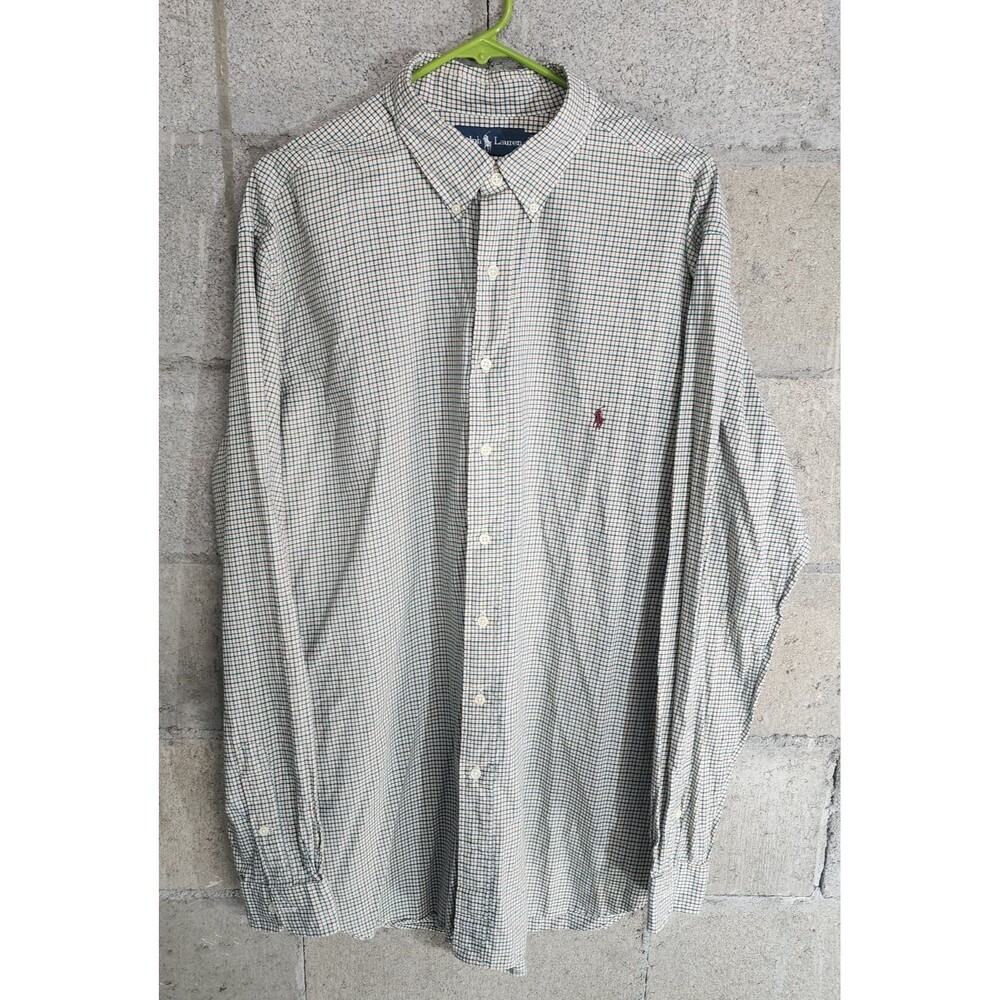 Polo Ralph Lauren Classic Fit Gingham Button Down Men's Shirt Size XLT